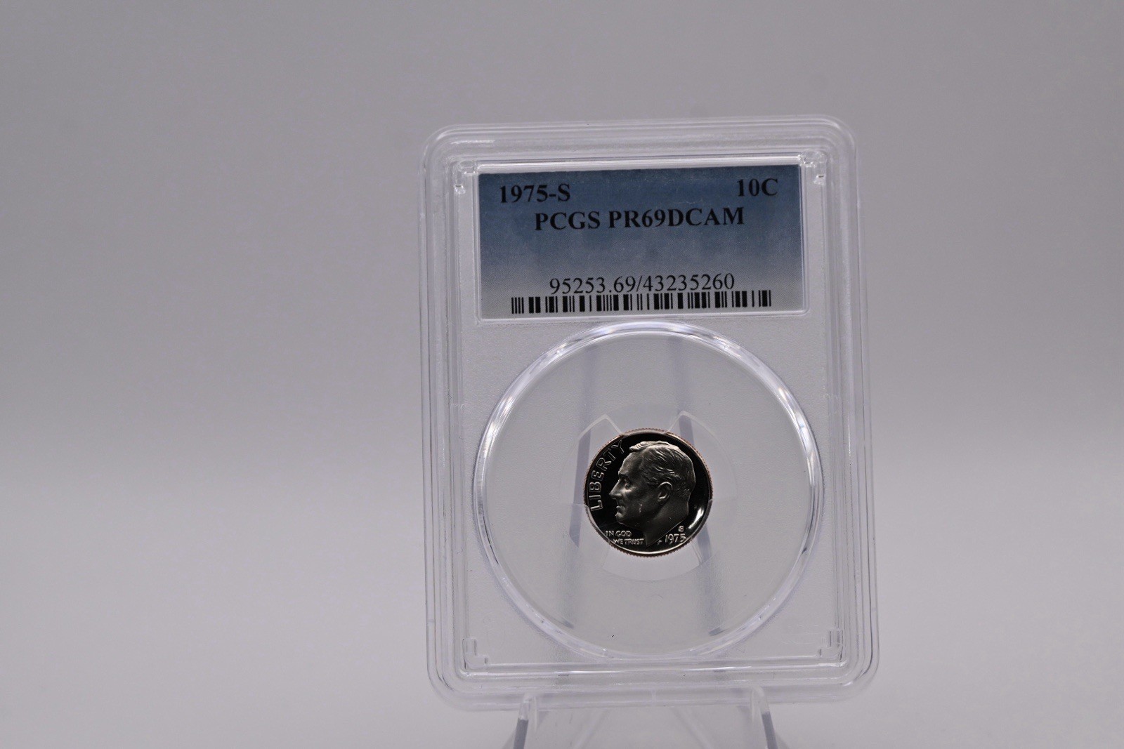 1975-S Roosevelt Dime Silver Proof PCGS PR69DCAM San Francisco 10C