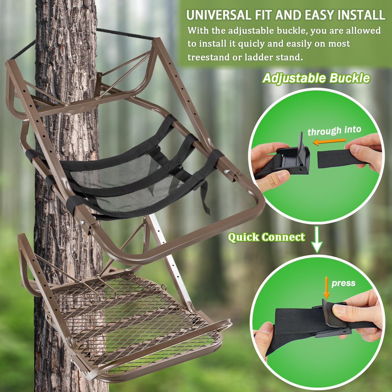Tree Stand Seat Replacement for Hunting Lightweight Mesh Seat