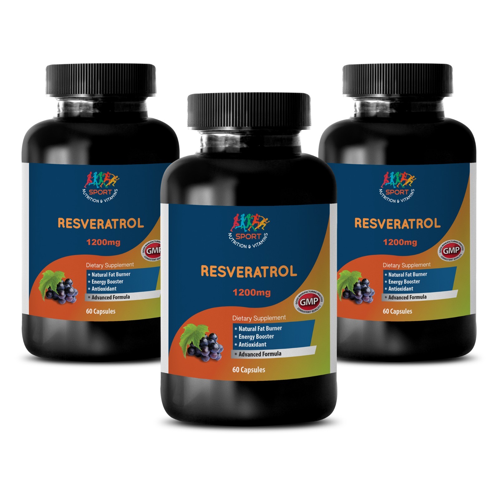 resveratrol pure capsules - RESVERATROL SUPREME 1200mg 3B - red wine pills