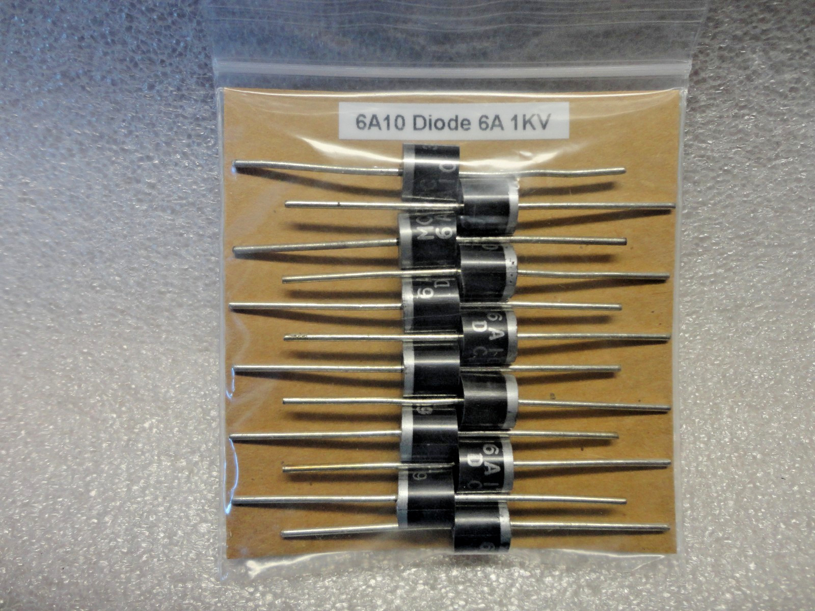 12 pcs, 6A10, 6A 1KV Axial Rectifier Diode, Packaged Well, Quick USA Shipping.