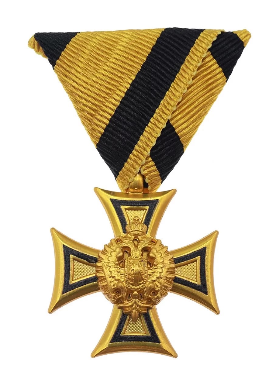 Reproduction of the Austro-Hungarian First-Class Officer's 35-Year  golden badge