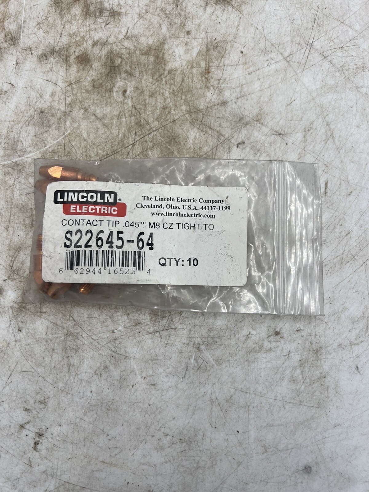 Lincoln Electric .045” Chromium Zirconium-Copper Contact Pack Of 10