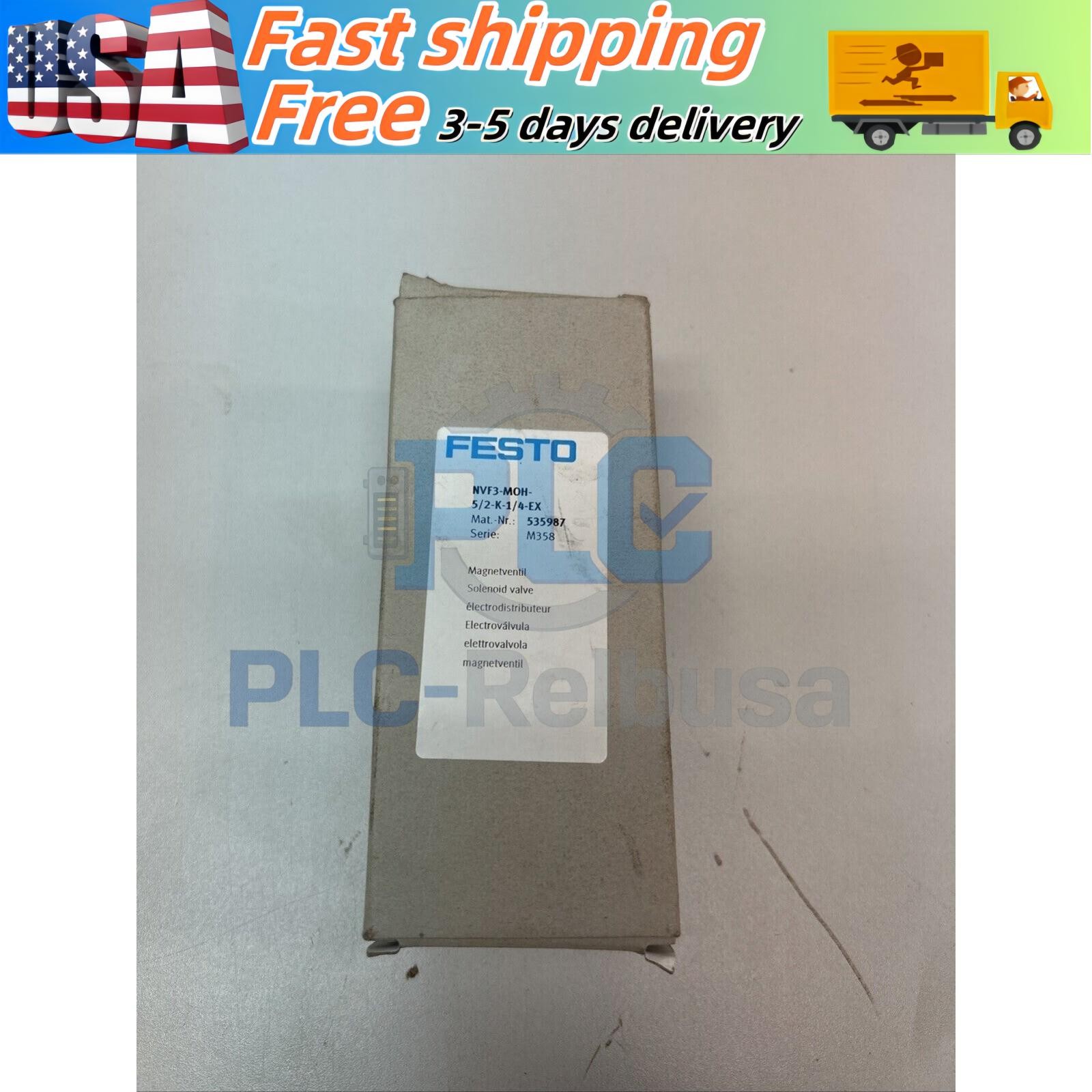 US FREE TAX NEW FESTO NVF3-MOH-5/2-K-1/4-EX 535987 Solenoid Valve