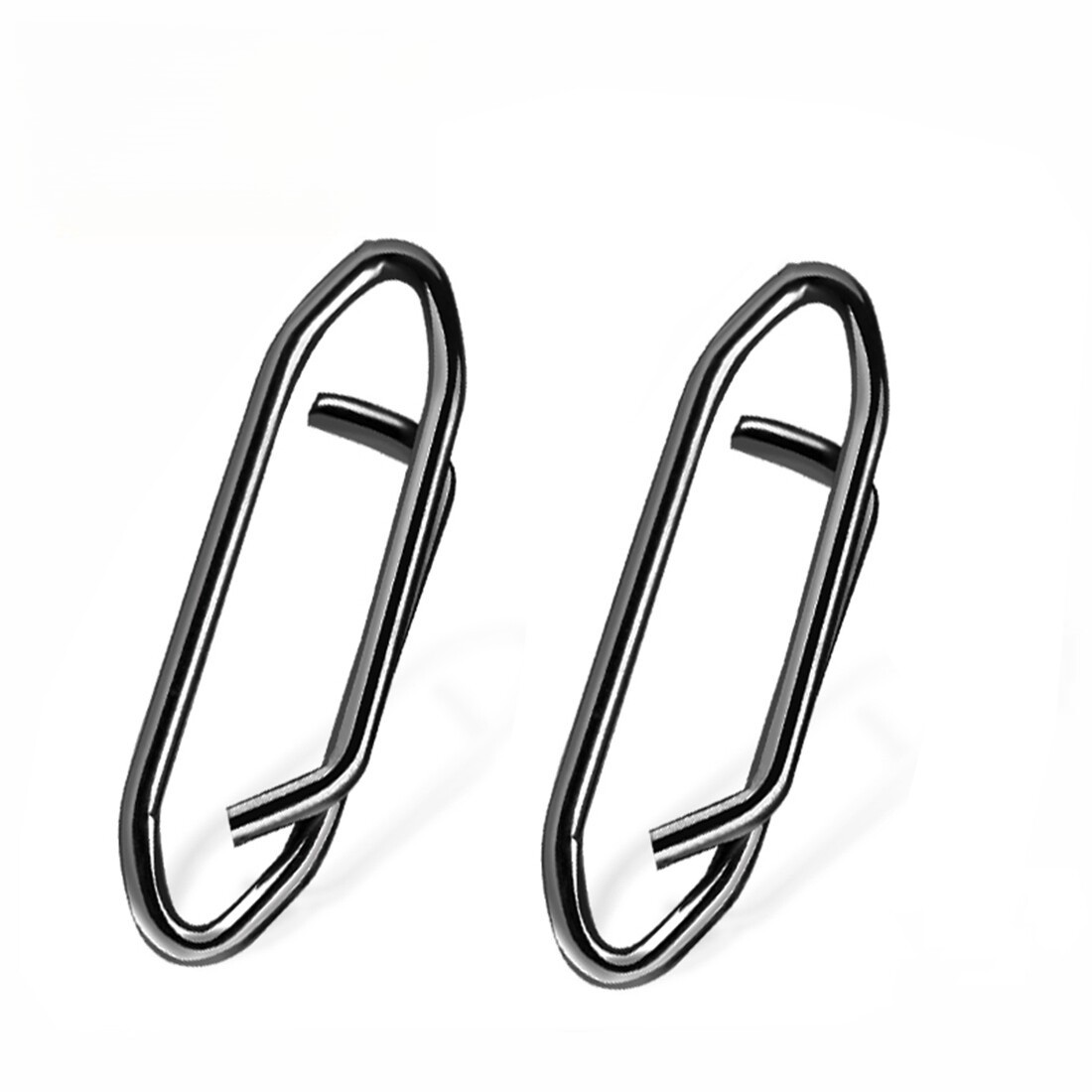 50~200Pcs Black Fishing Clips Saltwater Strong Stainless Steel Sea Fishing Snap