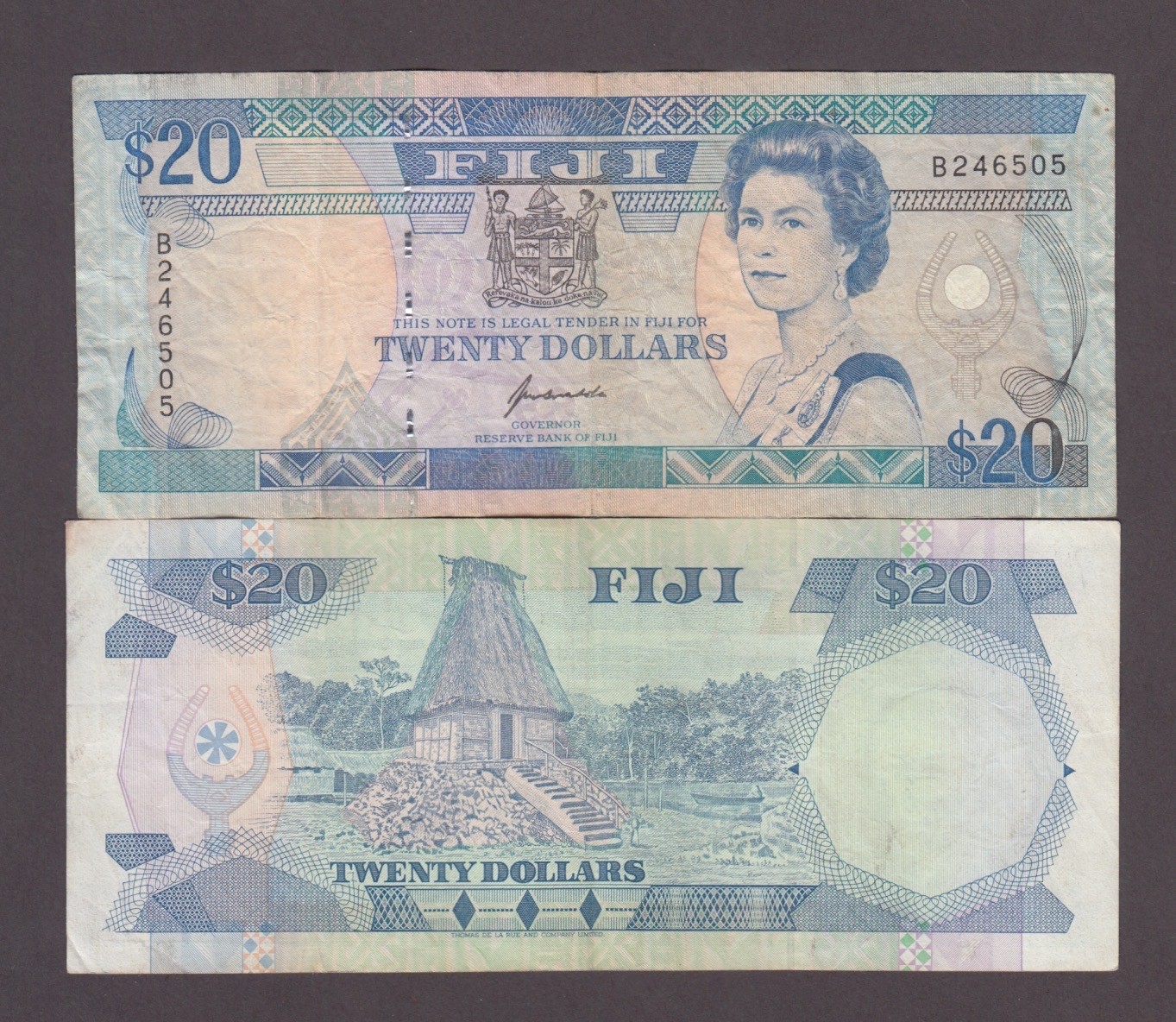 FIJI P.95  20 DOLLARS QE II FINE WE COMBINE  2508