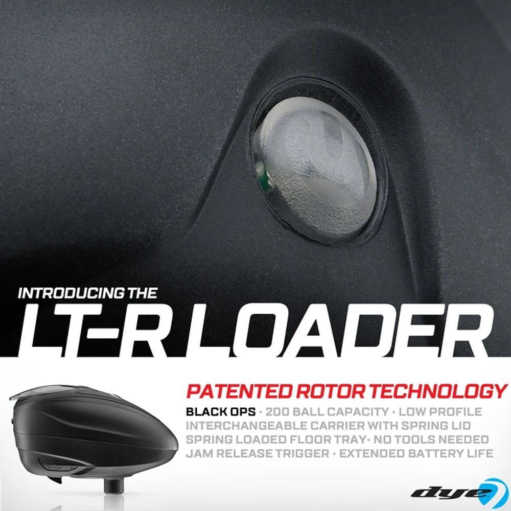 DYE LT-R Electronic Paintball Loader Hopper Black 30+ BPS Open Box Tested