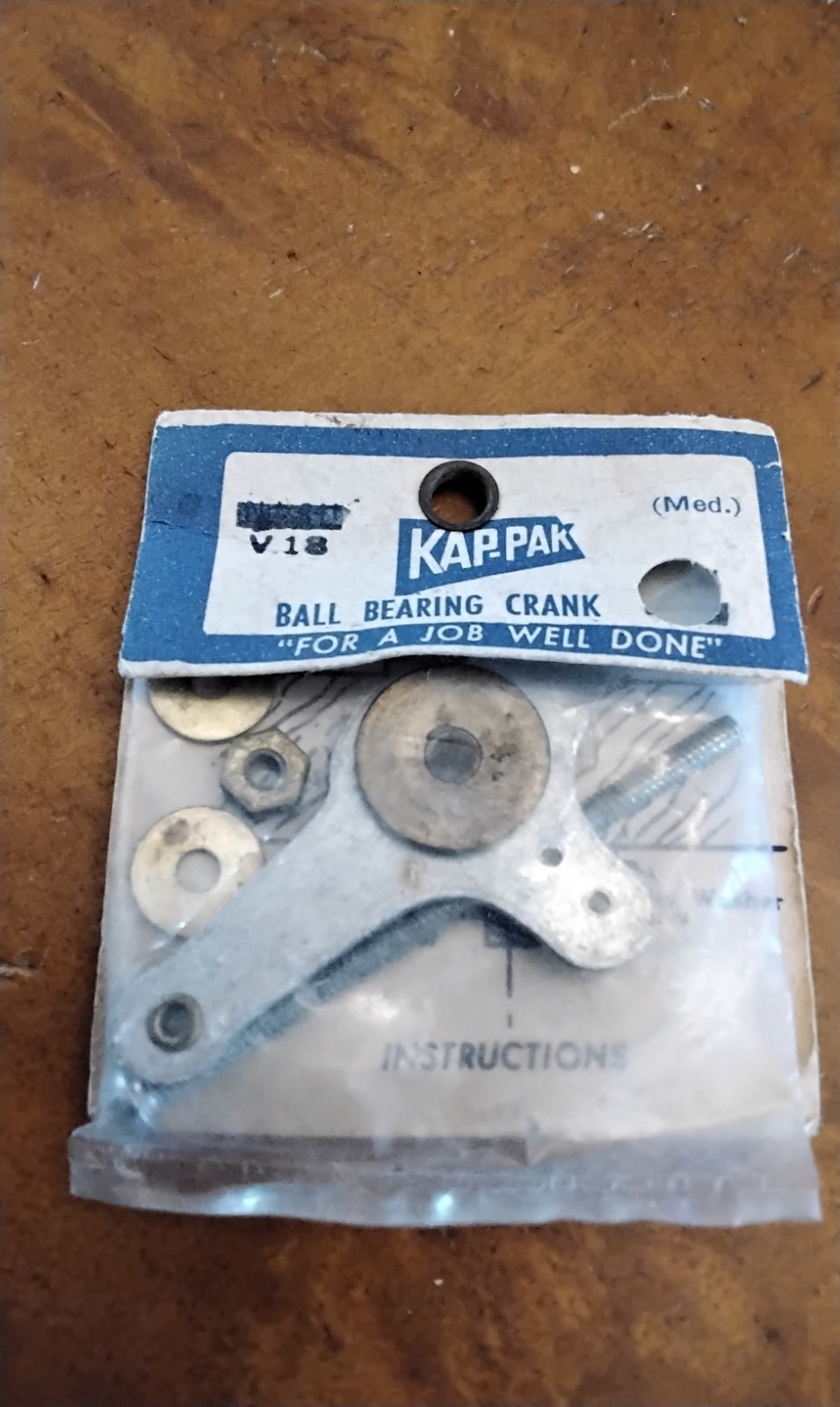 KAP-PAK #V18 MEDIUM 2-1/4" BALL BEARING MODEL AIRPLANE BELLCRANK NEW OLD STOCK