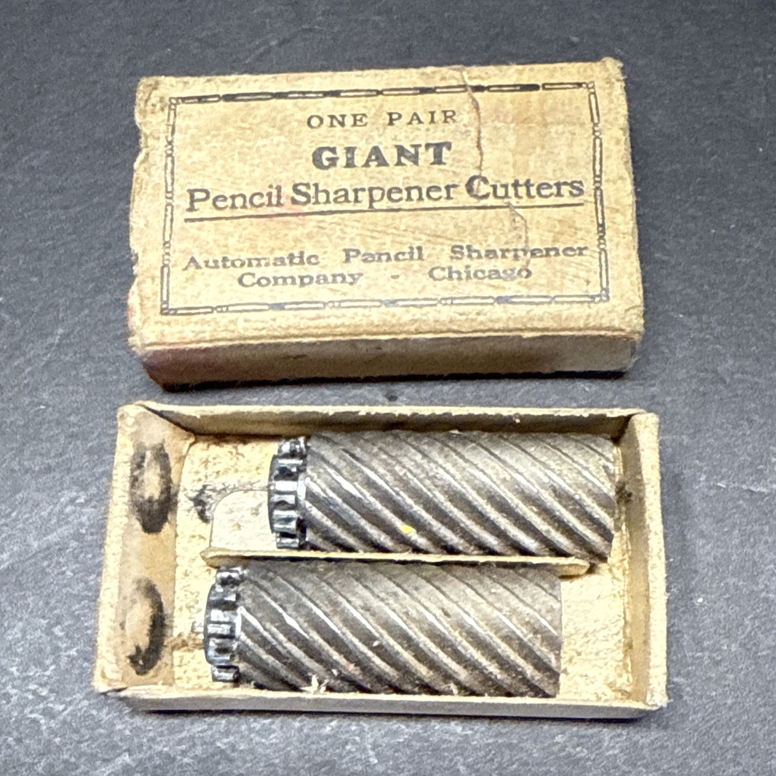 Vintage GIANT Pencil Sharpener Cutters Automatic Pencil Sharpener Co Chicago USA