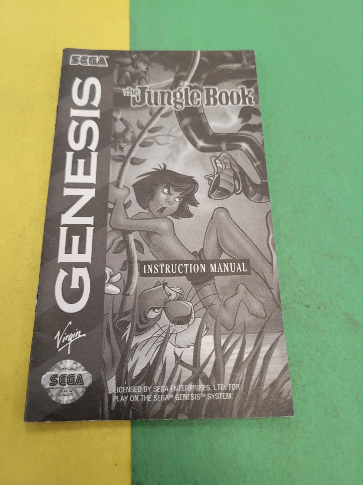 Disneys The Jungle Book Sega Genesis Instruction Manual