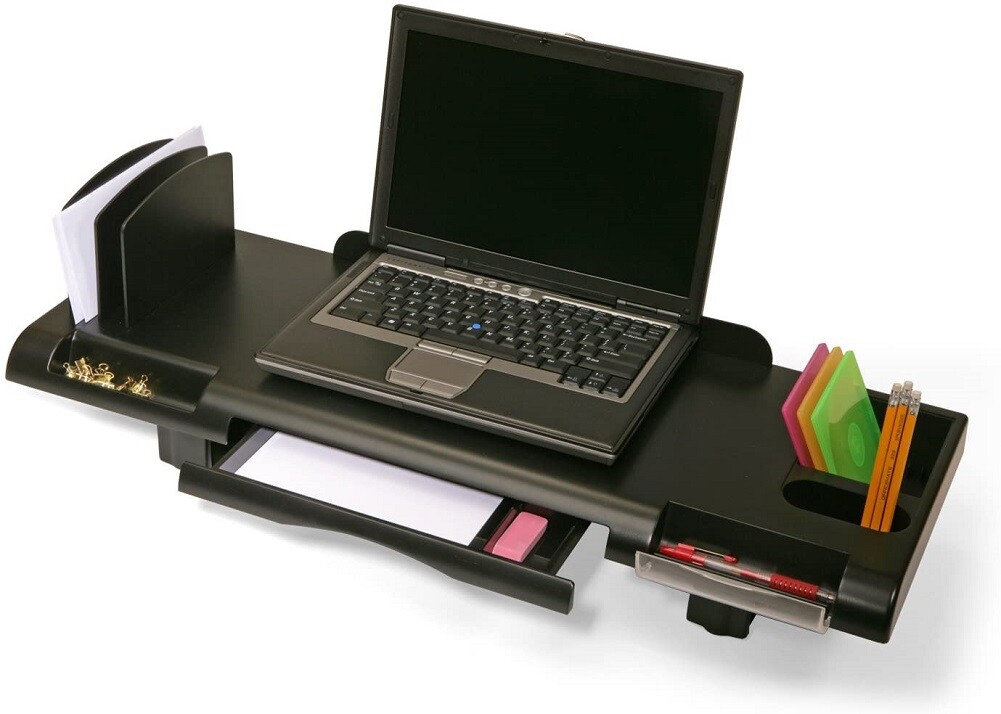 Officemate Deluxe Heavy Duty Off Surface Shelf Adjustable 57 Inches Black