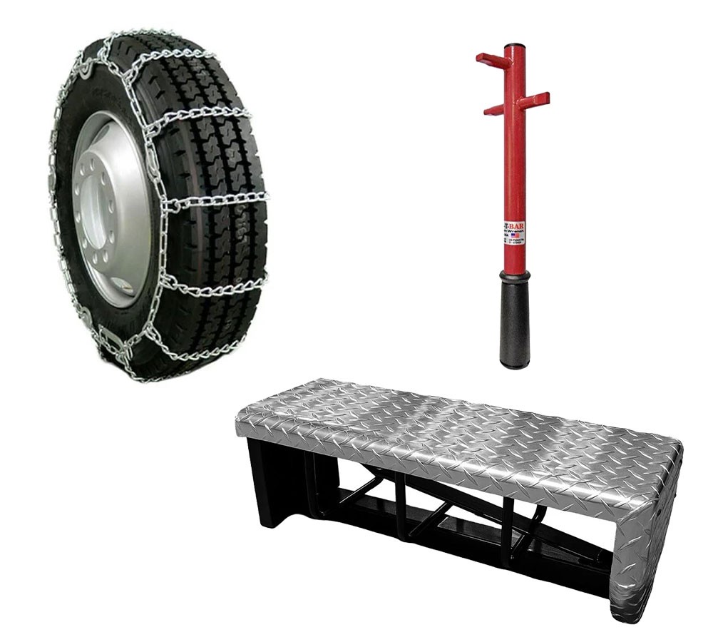 4PK Truck Tire Chain Kit - CAM Square Link Snow Tire Chain for 24.5" Tire