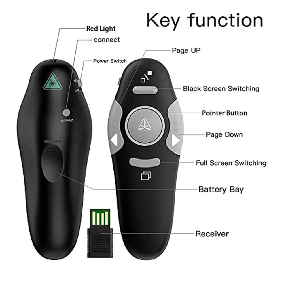Power Point Presentation Laser Pointe Remote Control Wireless USB PPT Presenter