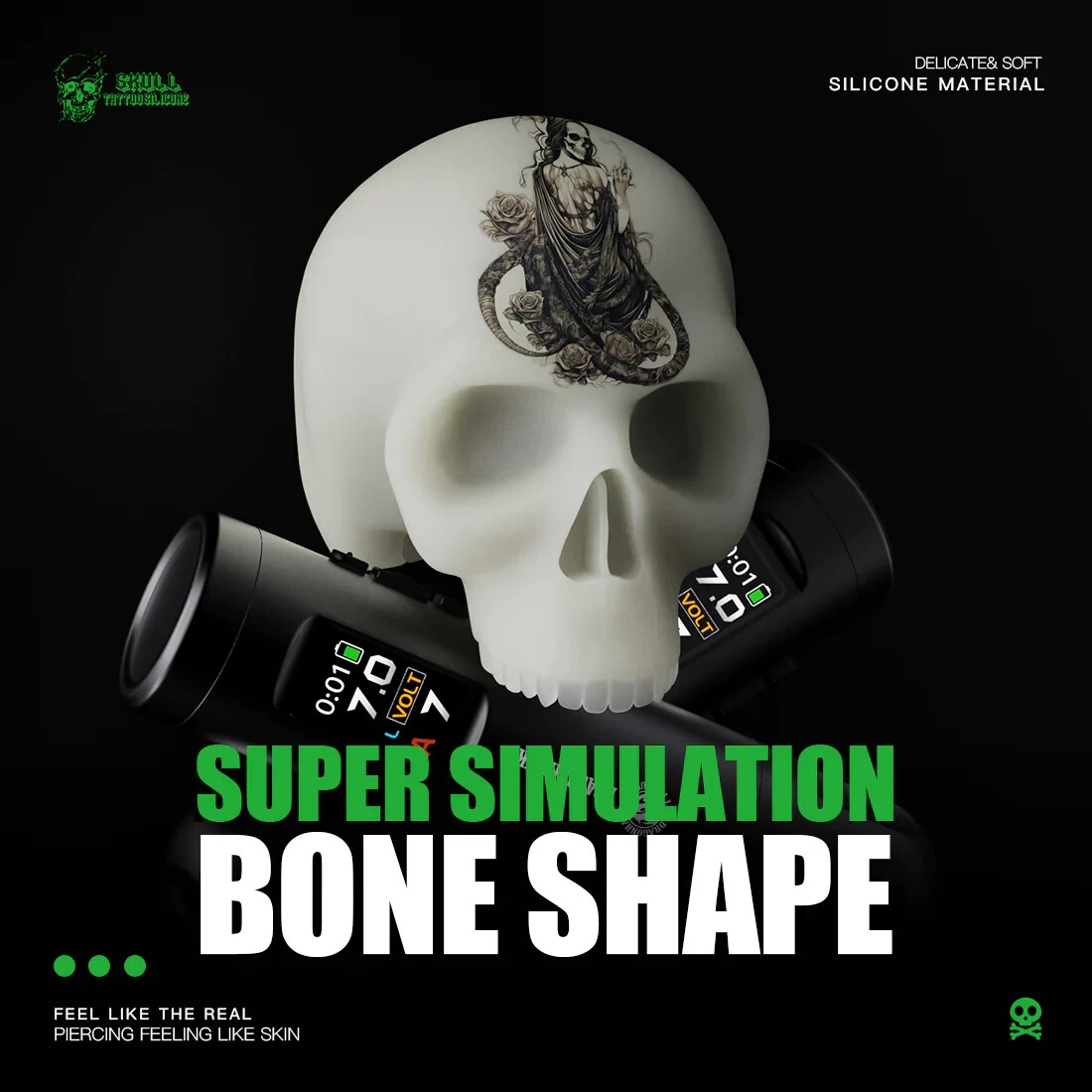 Skull Tattoo Silicone WS229