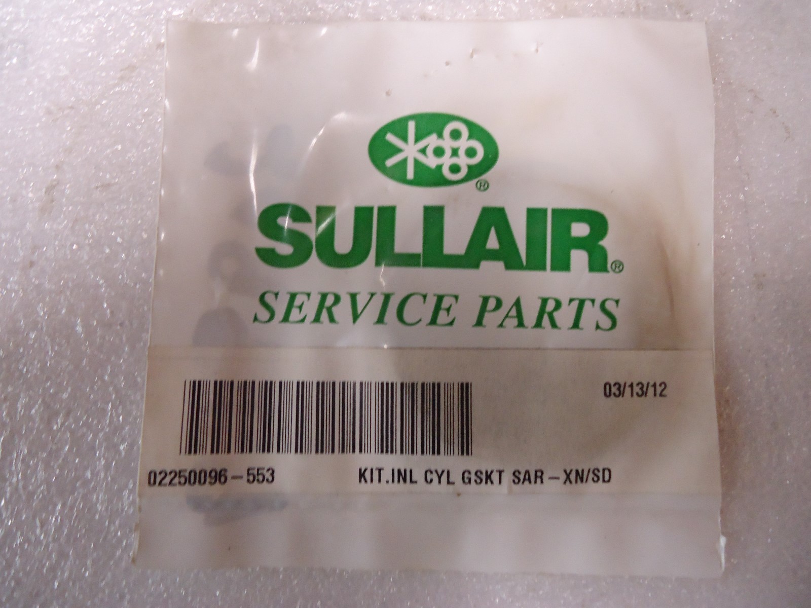 SULLAIR 02250096-553 KIT INLET CYLINDER GASKET SAR - XN/SD "NEW"