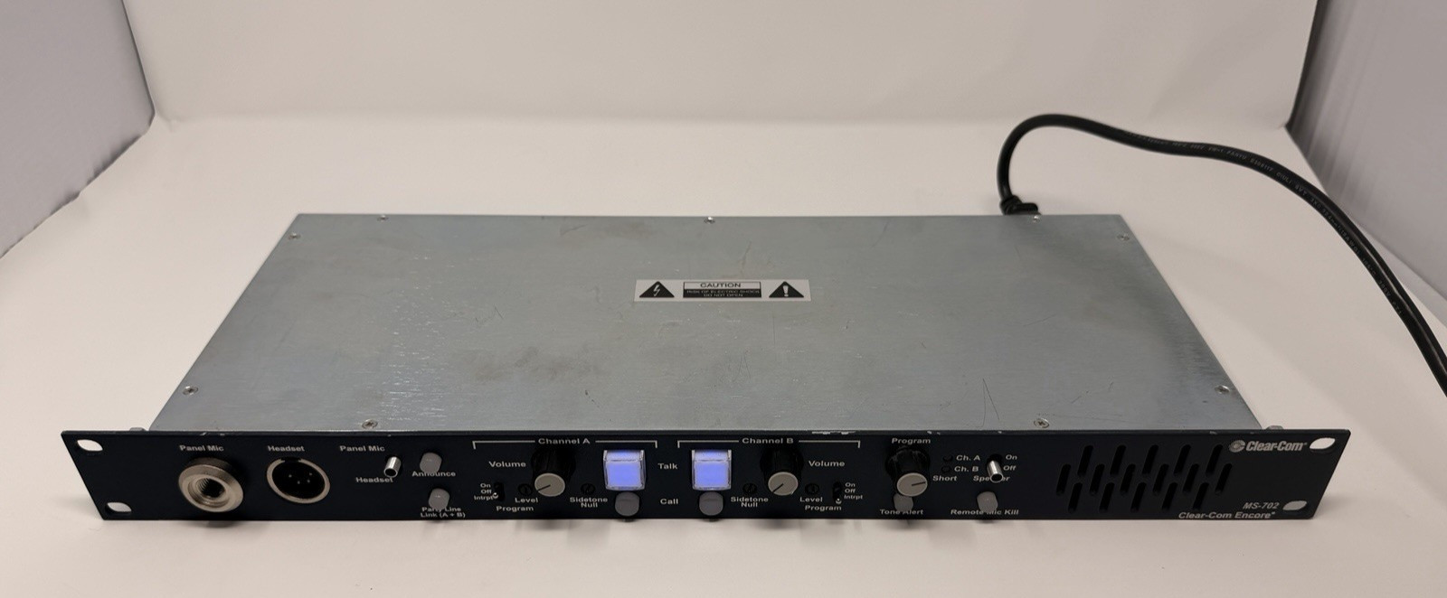 ClearCom Encore MS702 MS-702 Wired Intercom Rack Mount Main Base Station