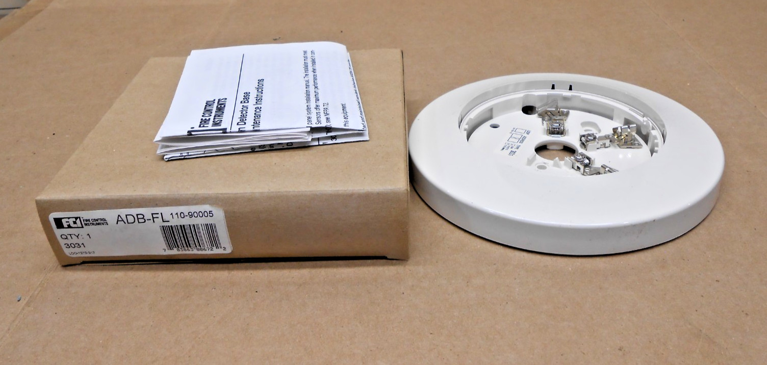 NEW GAMEWELL FCI ADB-FL SMOKE HEAD DETECTOR BASE 110-90005 (8 AVAILABLE)