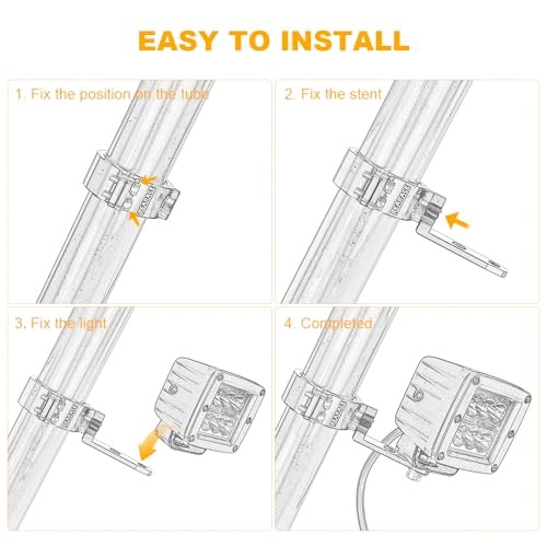 2PCS Whip Light Mount - 360° Rotating Adjustable UTV Flag - Aluminium