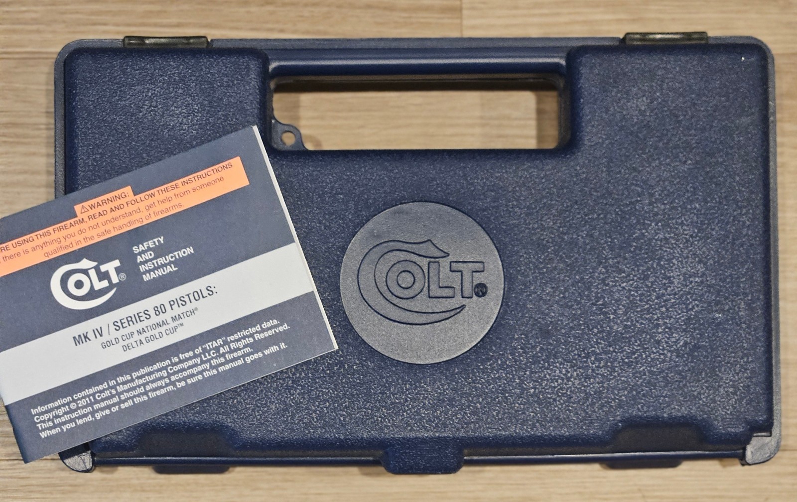 Colt 1911 Government Model case box & manual