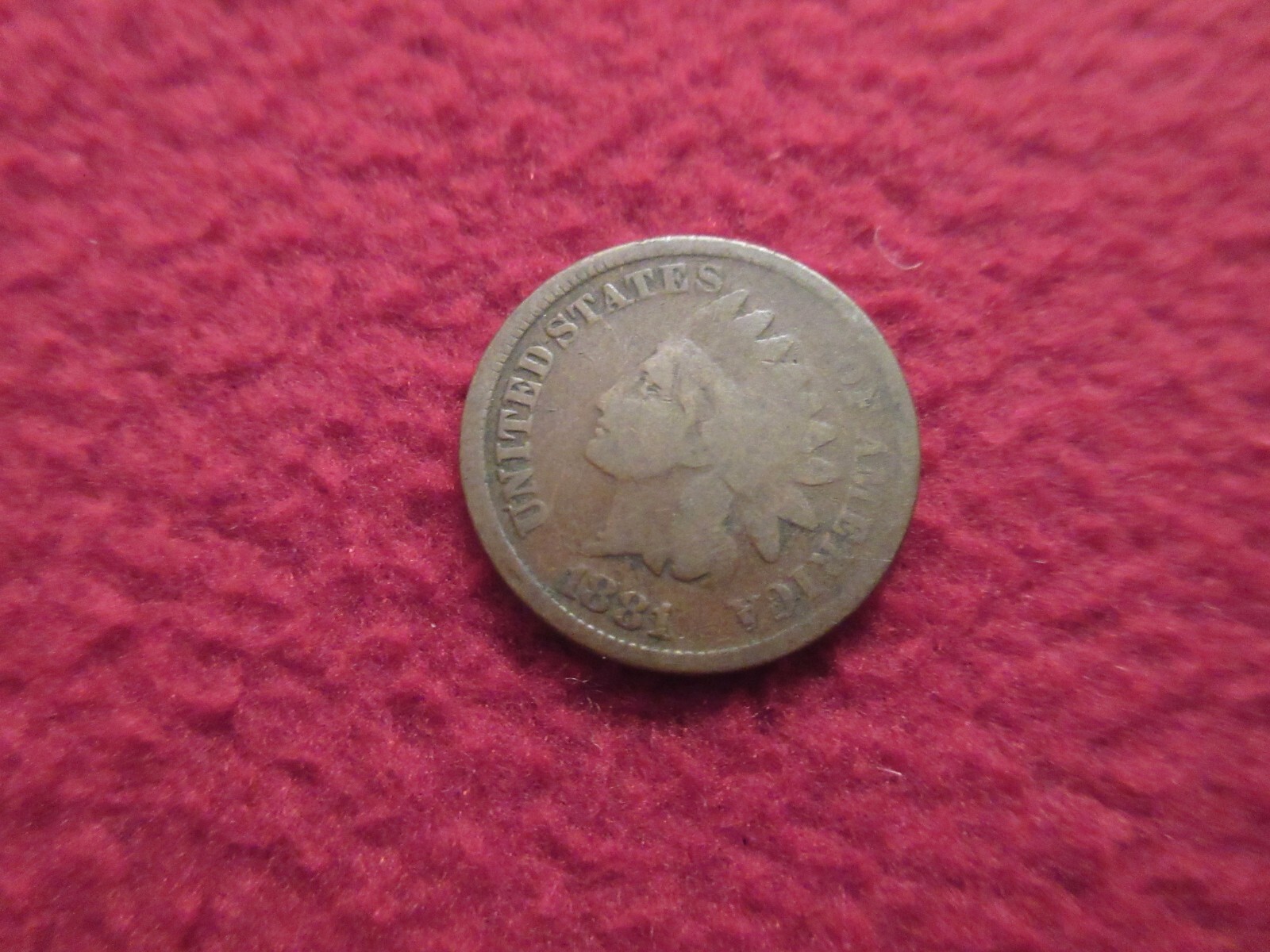 1881  DATED  INDIAN CENT  ORIGINAL