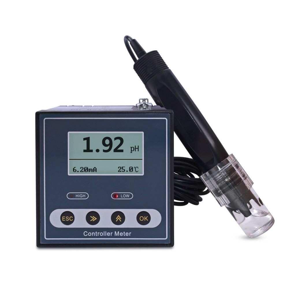 Digital PH Controller Meter with Range 0~14pH Resolution 0.01pH for for Sewage
