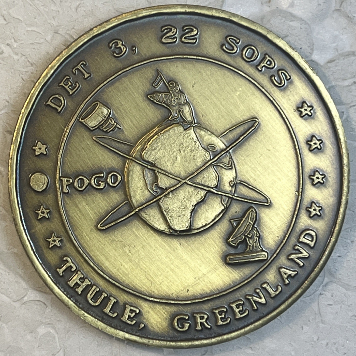 Thule, Greenland US Air Force Base Tracking Station 1.5" Bronze Challenge Coin