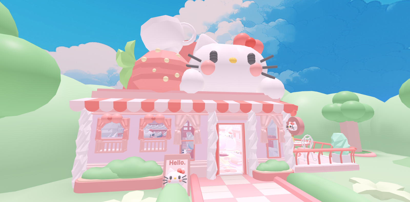 ⭐Glitch Build Preppy Kitty Cafe☕ House Home Adopt from me