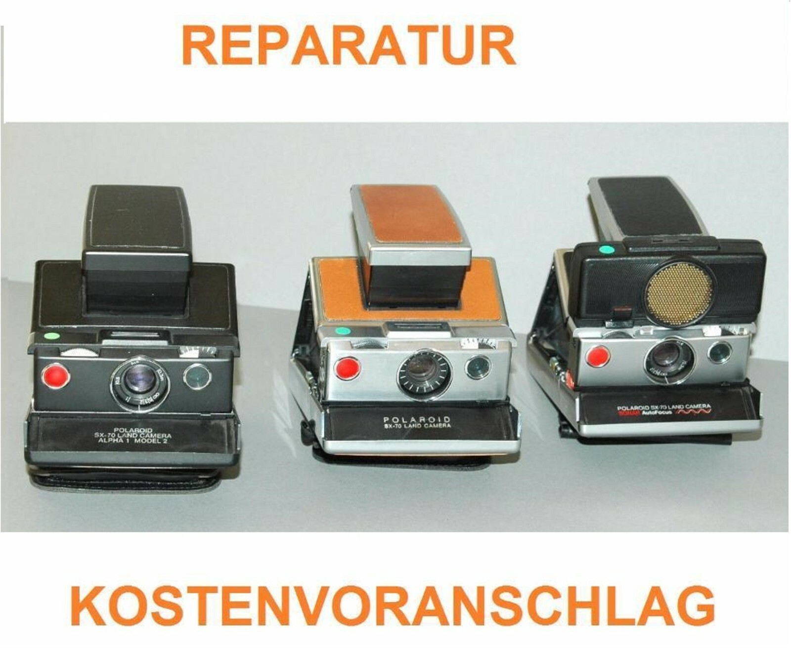 Polaroid SX-70 repair quote if your camera is faulty