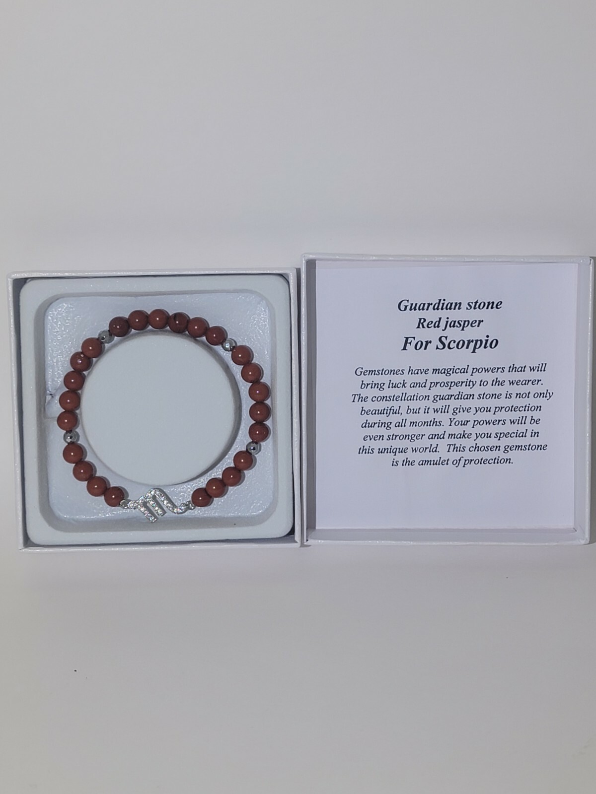 guardian stone red jasper Bracelet for scorpio