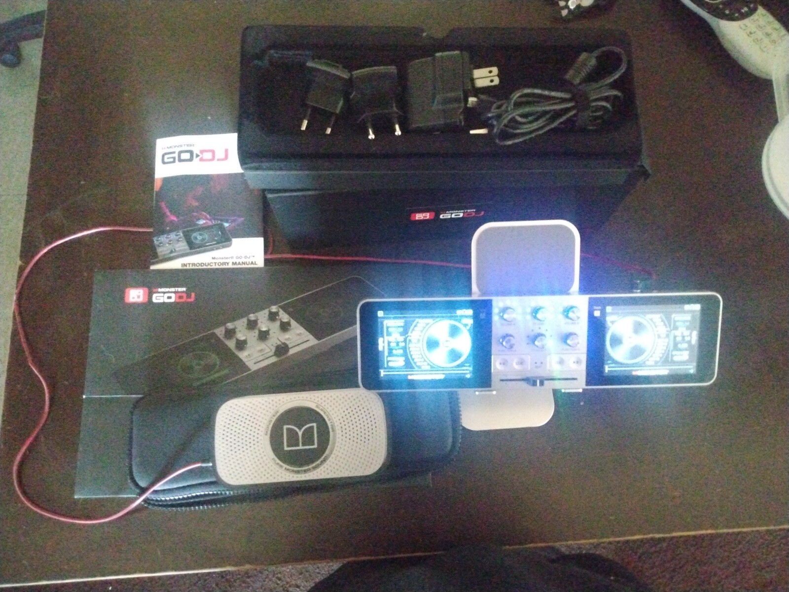 MONSTER GODJ MIXER PTBL WITH STAND AND CARRYING COVER + MONSTER SPEAKER W/ CABLE