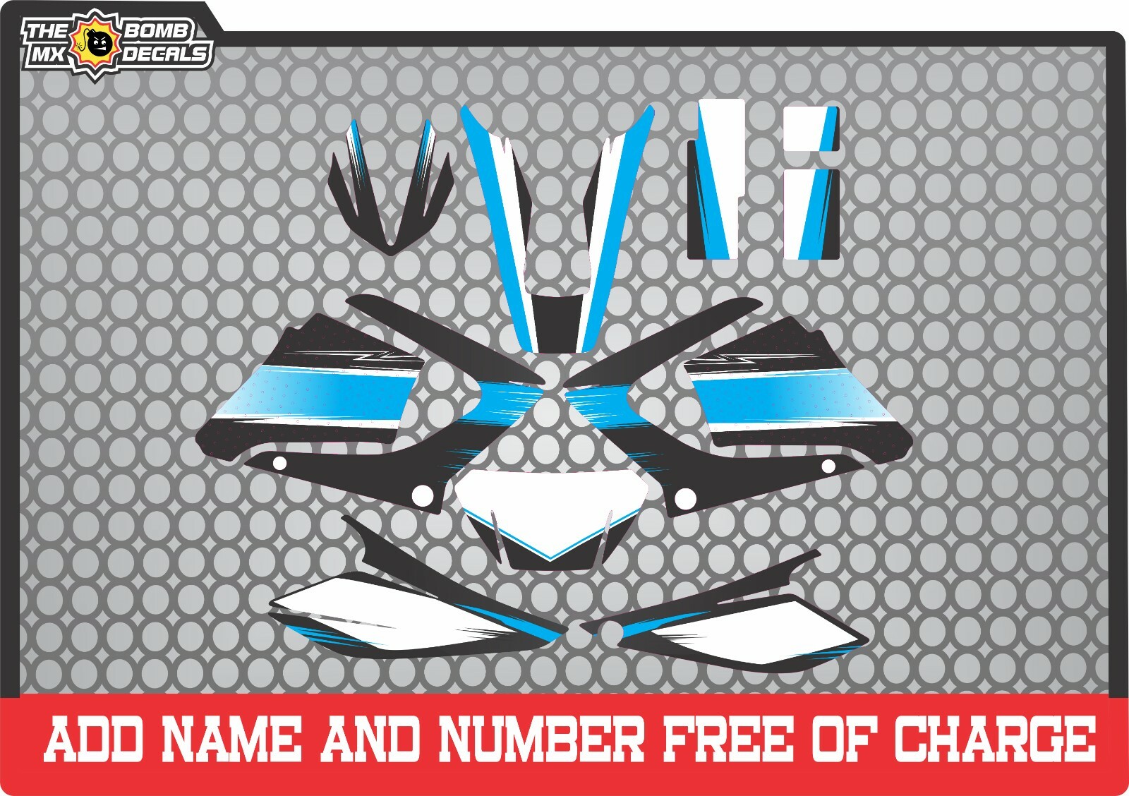 DTR 125 Re Full Graphics Decal Kit Yamaha dt125 dtr 125 2004-2007 blue