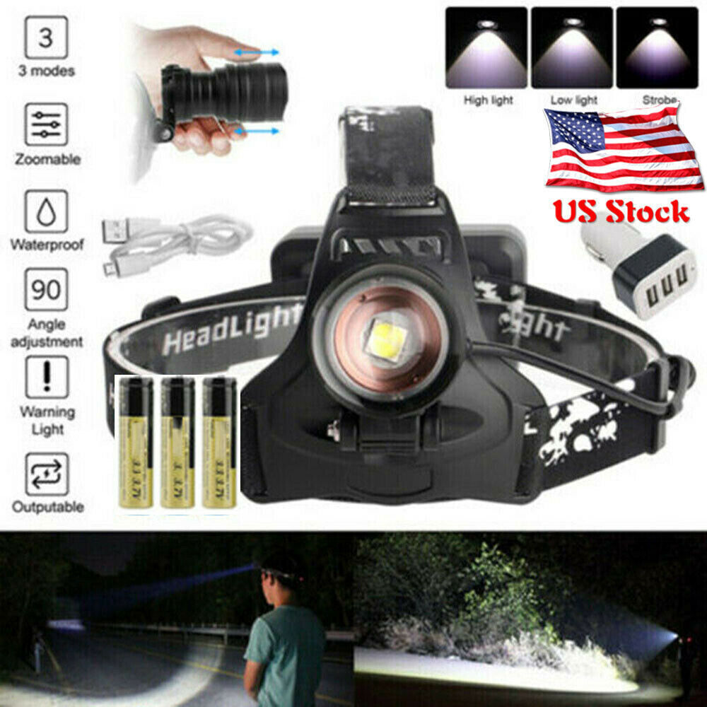 White LED Hunting Headlamp Head Light Torch Night Coyote Hog Night Vision