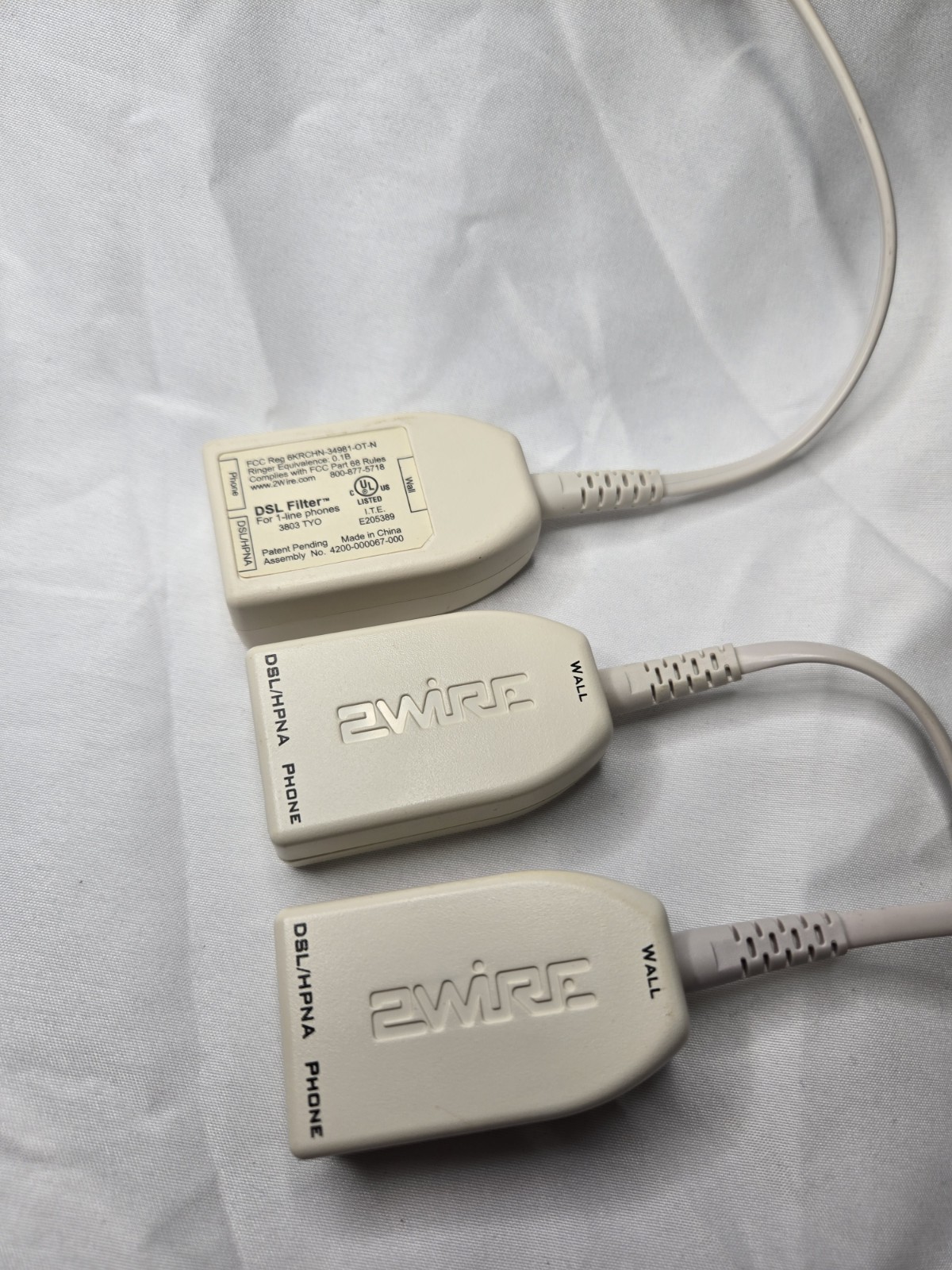 2Wire DSL/HPNA Phone Line DSL Filter Model LFT 4-1-GB Lot Of 3 FREE SHIPPING