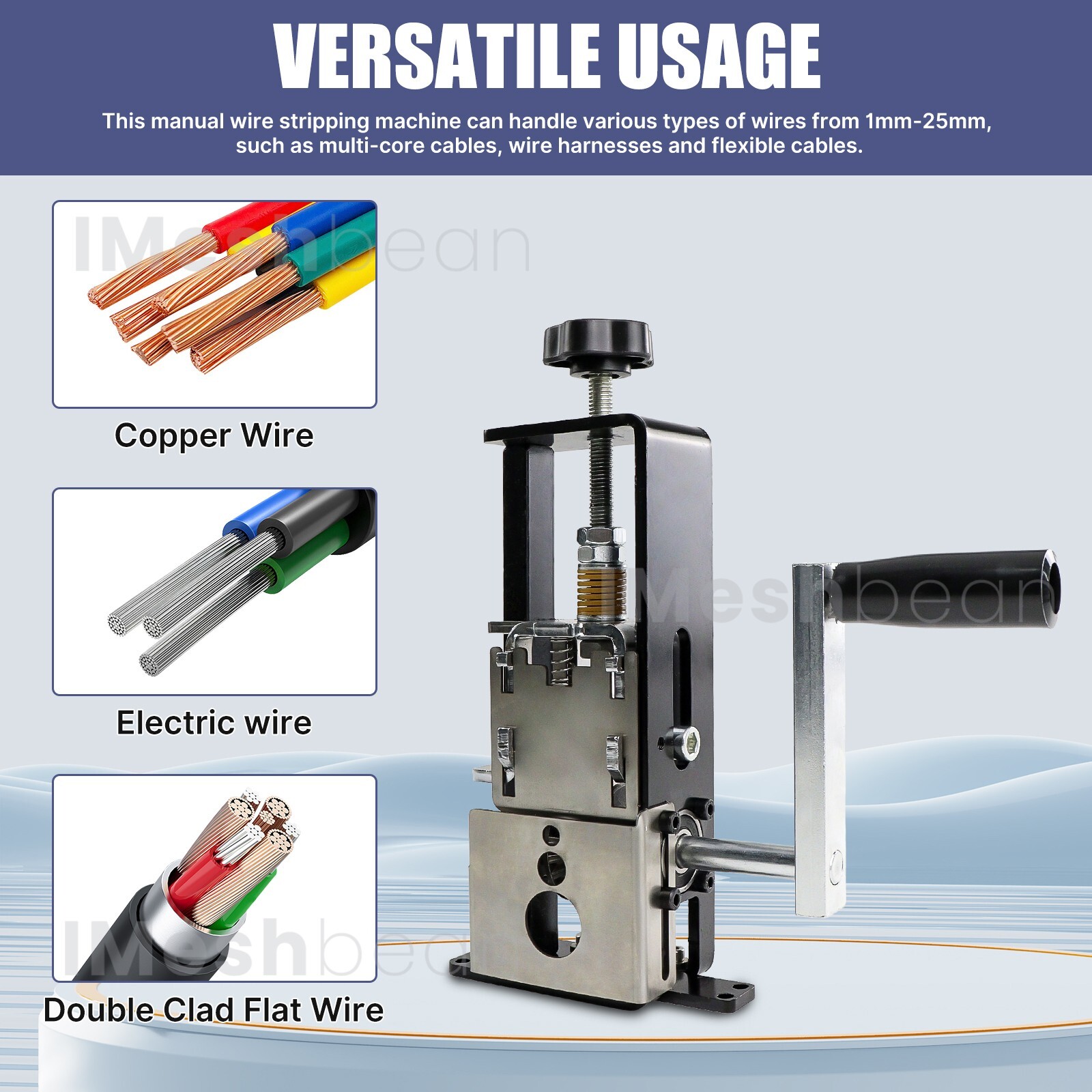 Electric & Manual Wire Stripping Machine Cable Cutter Copper Peeling Stripper US