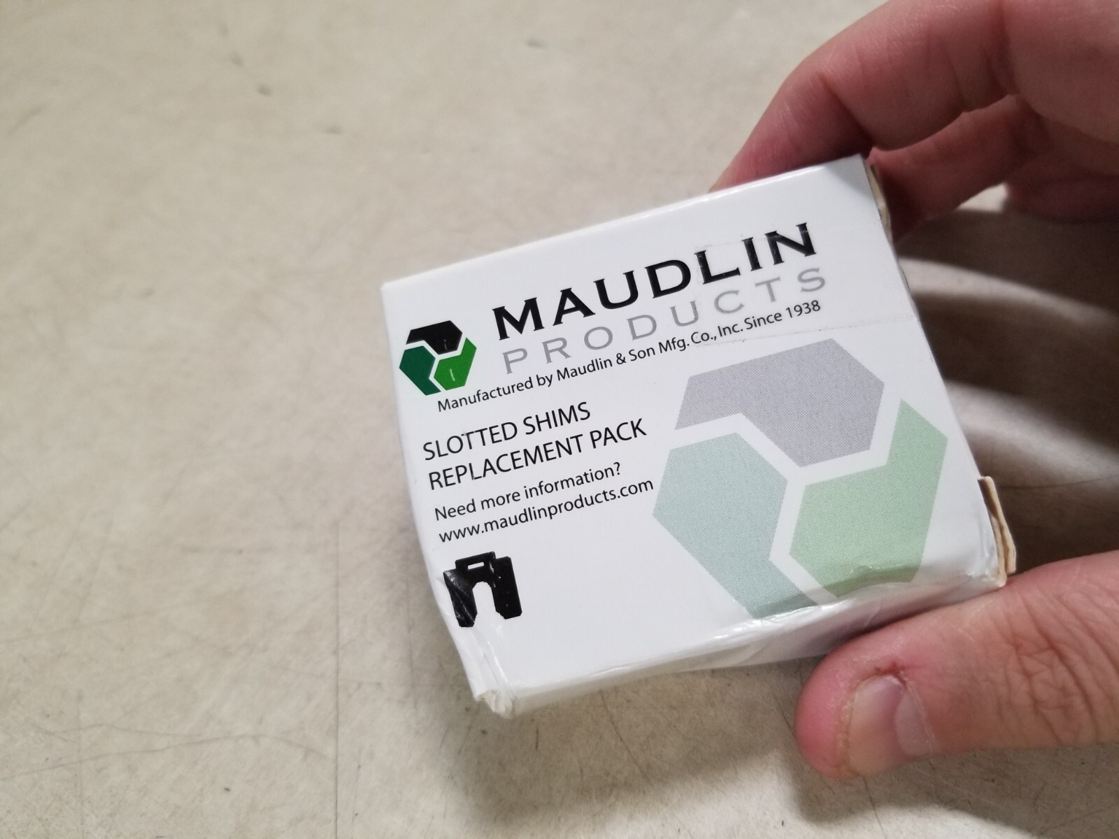 Box of 5 Maudlin MSA125-5 Slotted Shims A 2"x2" x .125" 2NZL3