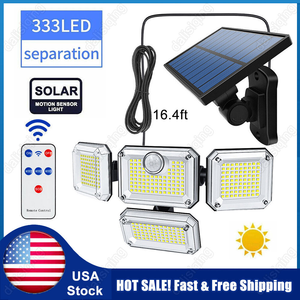 5000LM 333 LED Solar Lights Outdoor Waterproof Motion Sensor Security Wall Lamp