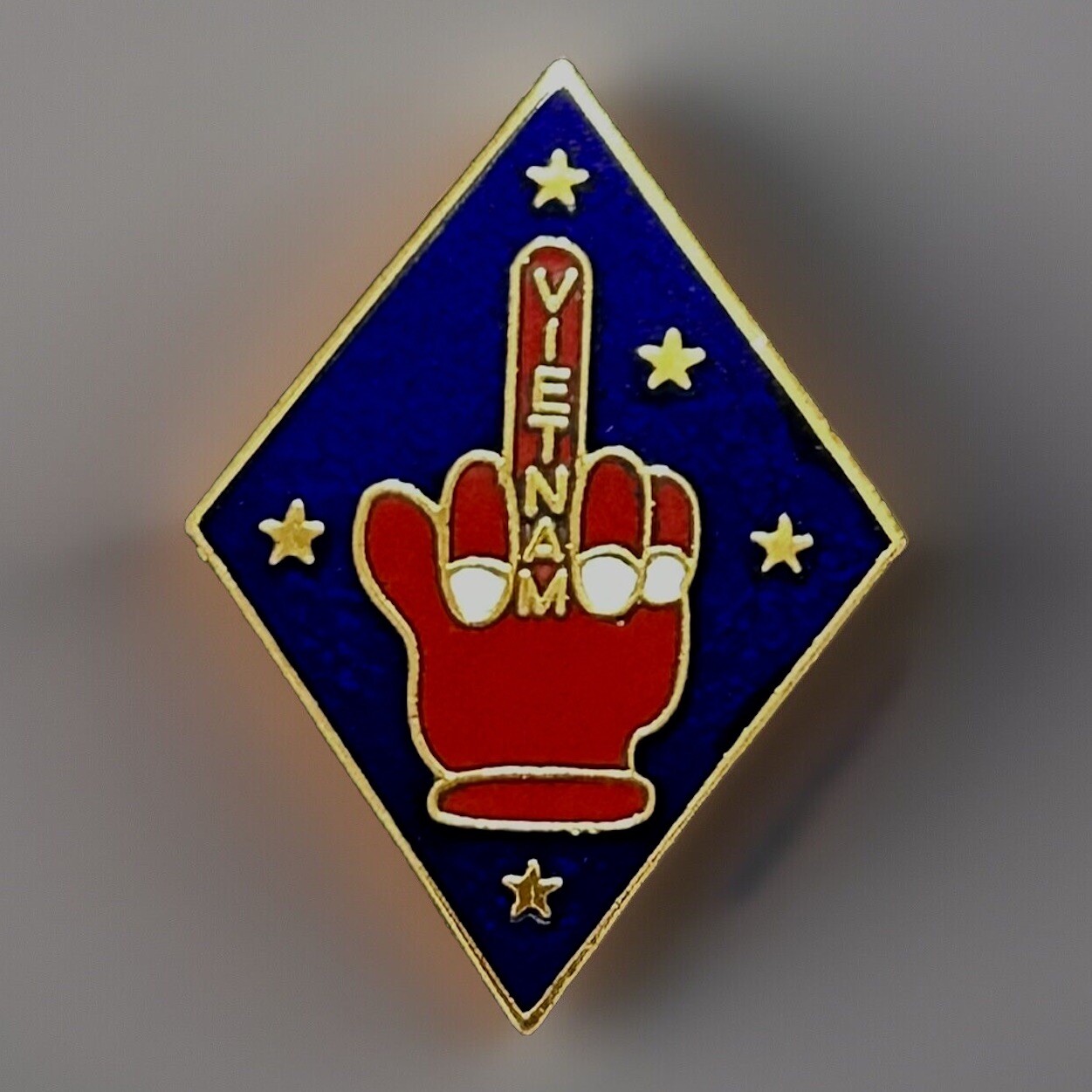 1st Marine Division Vietnam Middle Finger Lapel Pin