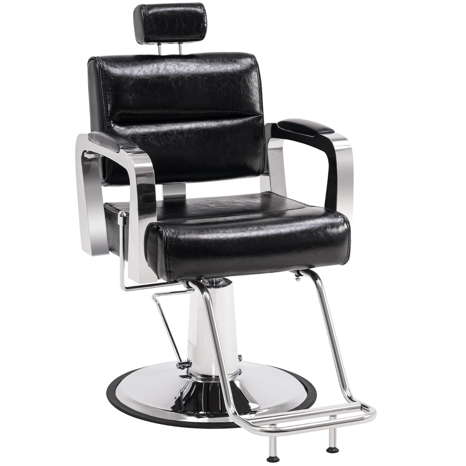 BarberPub Classic Barber Chair,Hair Styling Salon Reclining Swivel Hydraulic3127