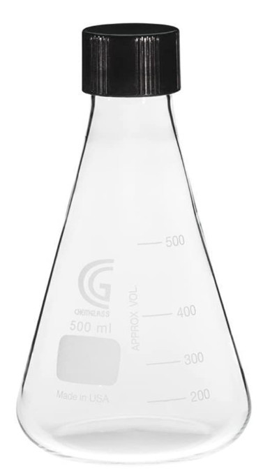 Chemglass CG-1543-04 Series CG-1543 Erlenmeyer Flask - 500ml