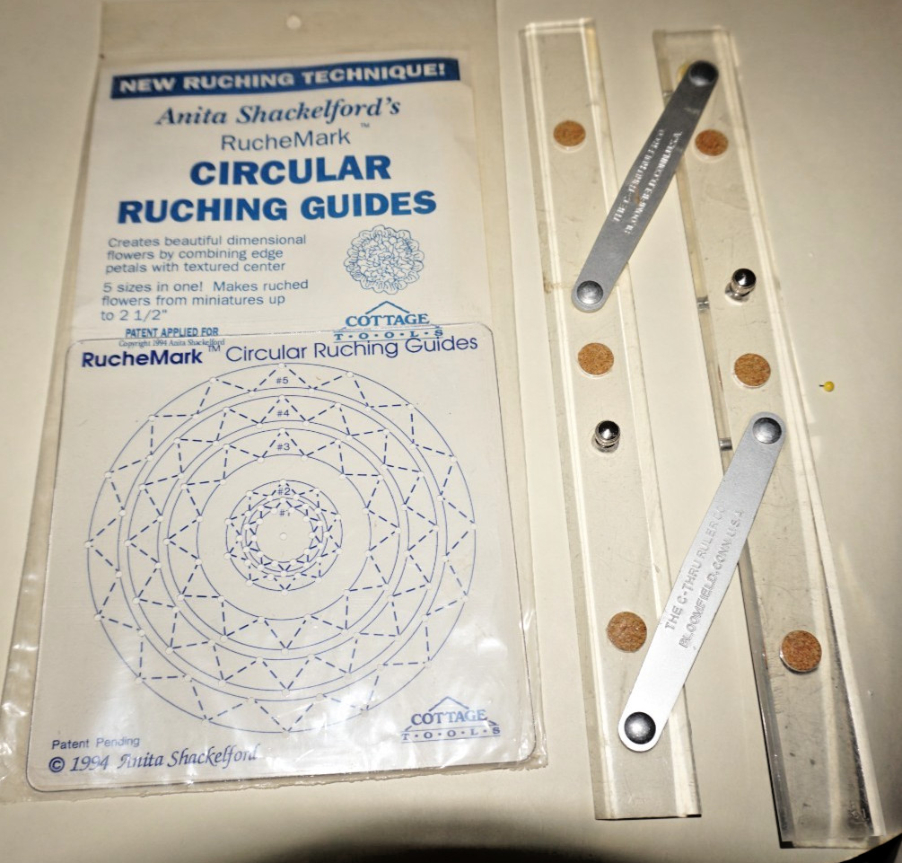 Anita Shackelford's "RucheMark Circular Ruching Guides" & "The C-Thru Ruler"