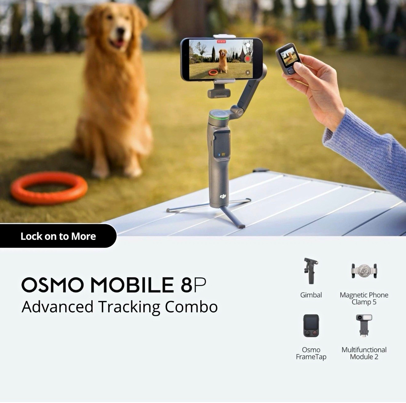 DJI Osmo Mobile 8P Foldable Smartphone Gimbal Stabilizer (Advanced Tracking)