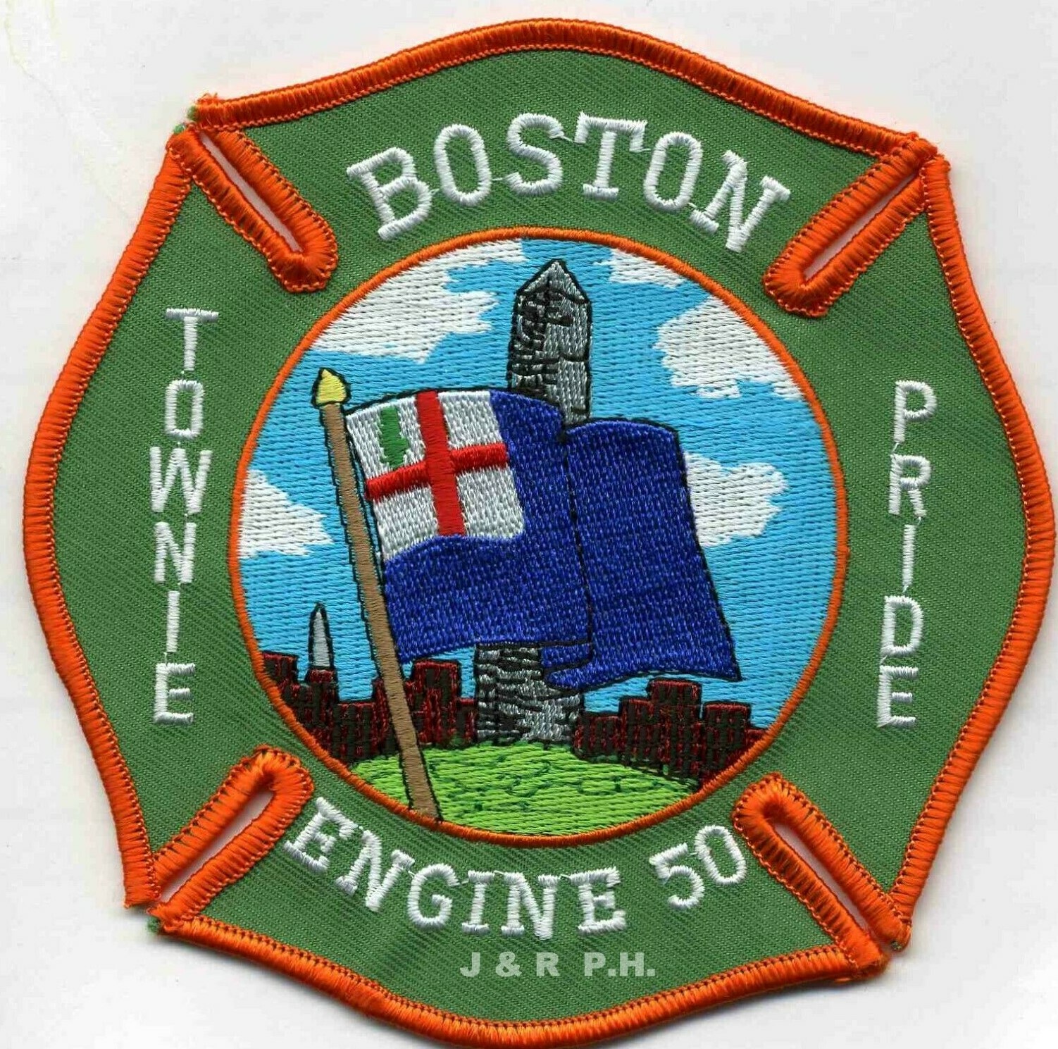 Boston  Engine - 50 "Townie Pride", Massachusetts  (5" x 5" size) fire patch