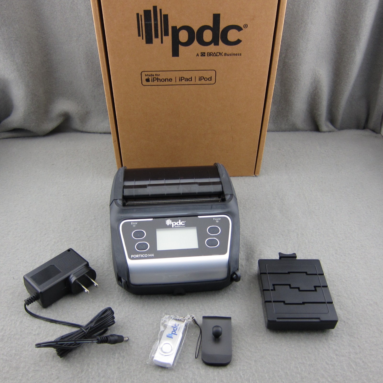 PDC Portico M4-20 Mobile Direct Thermal Barcode Bluetooth Printer New Open Box