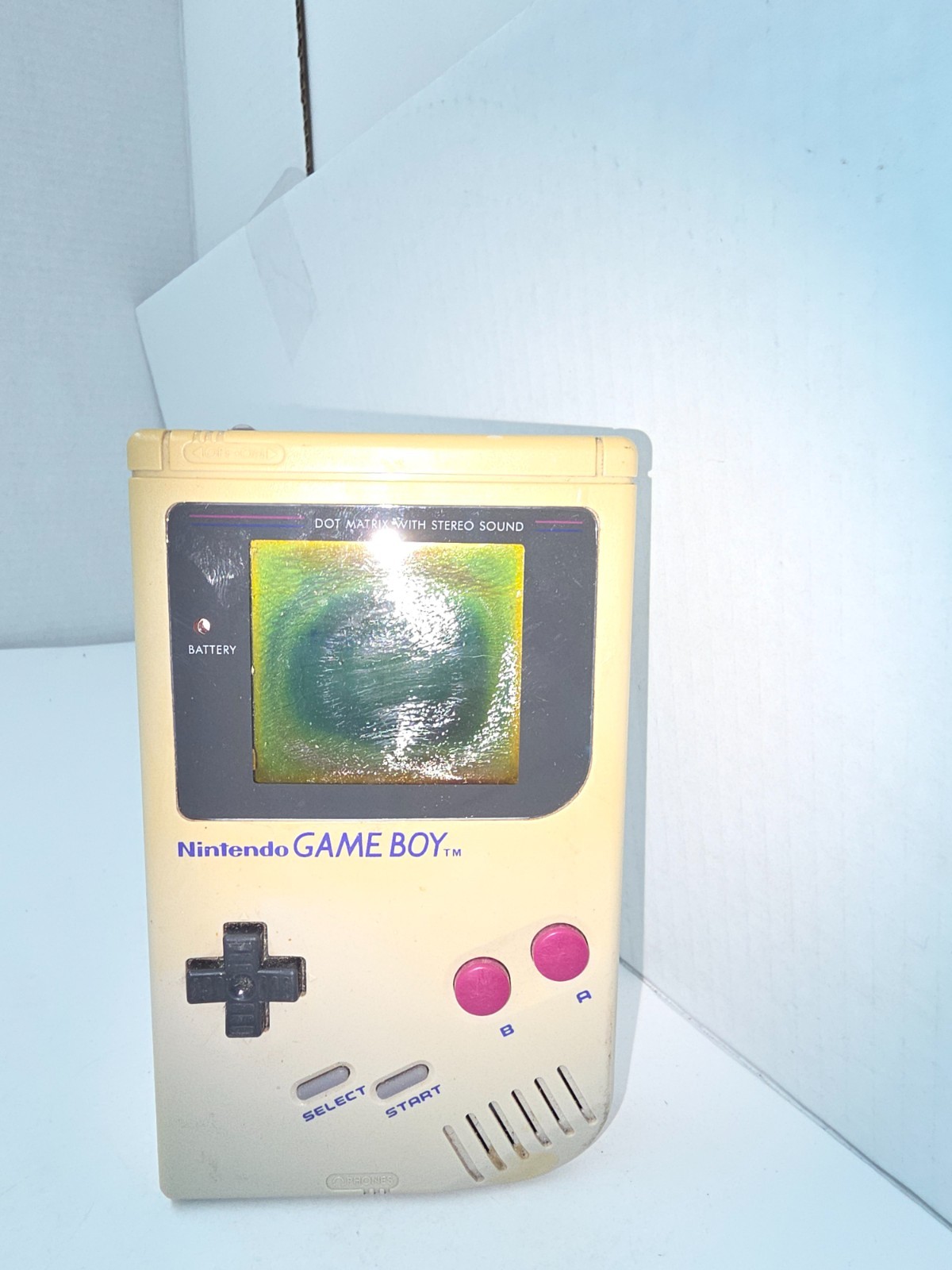 Powers On & works  Gameboy Original DMG-01 Console needs new LCD #E4