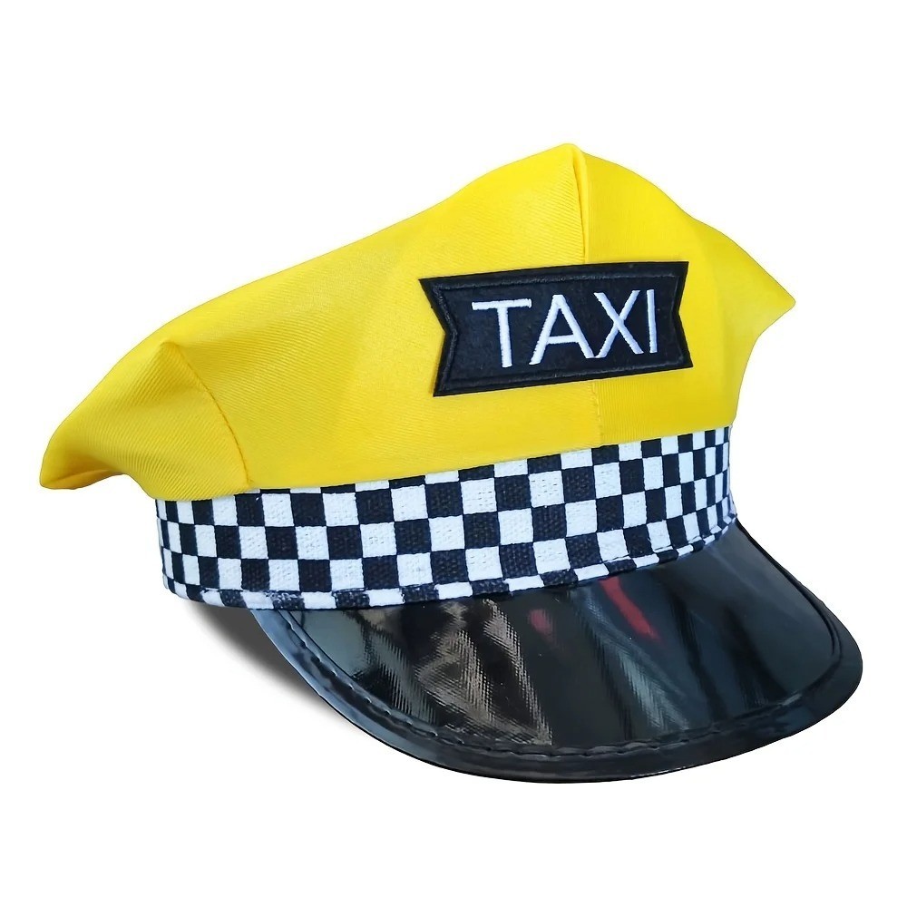Cosplay Taxi Driver Cap Captain Hat Costume Party Chauffeur Adjustable