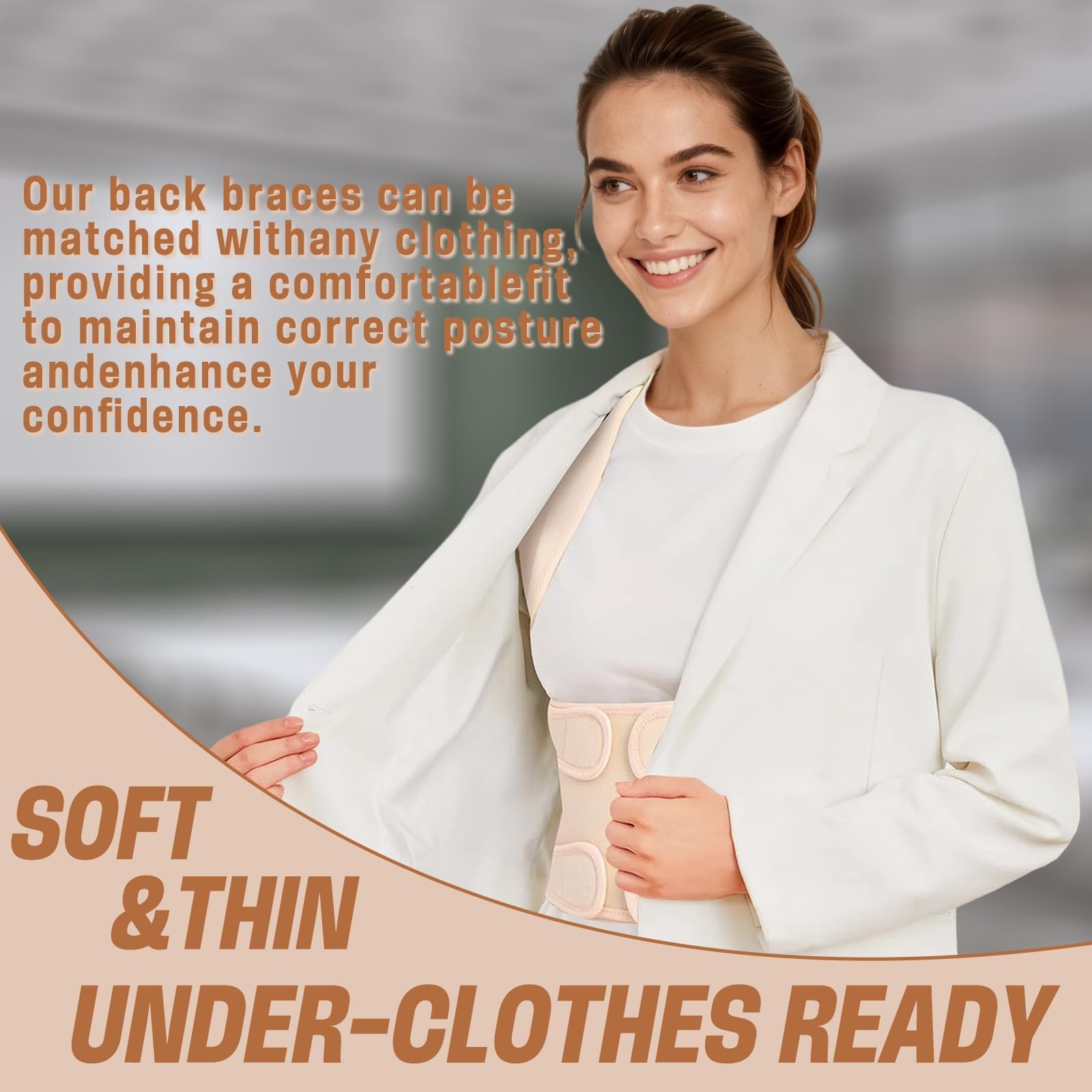 Back Brace & Posture Corrector for Women and Men,Adjustable Back Support for ...