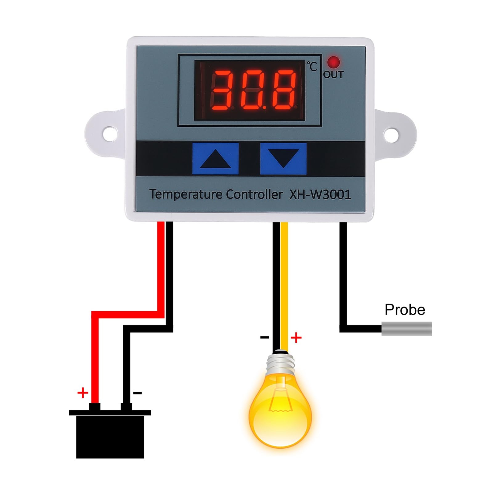UMLIFE 2PCS XH-W3001 Digital LED Temperature Controller Module Digital Thermo...