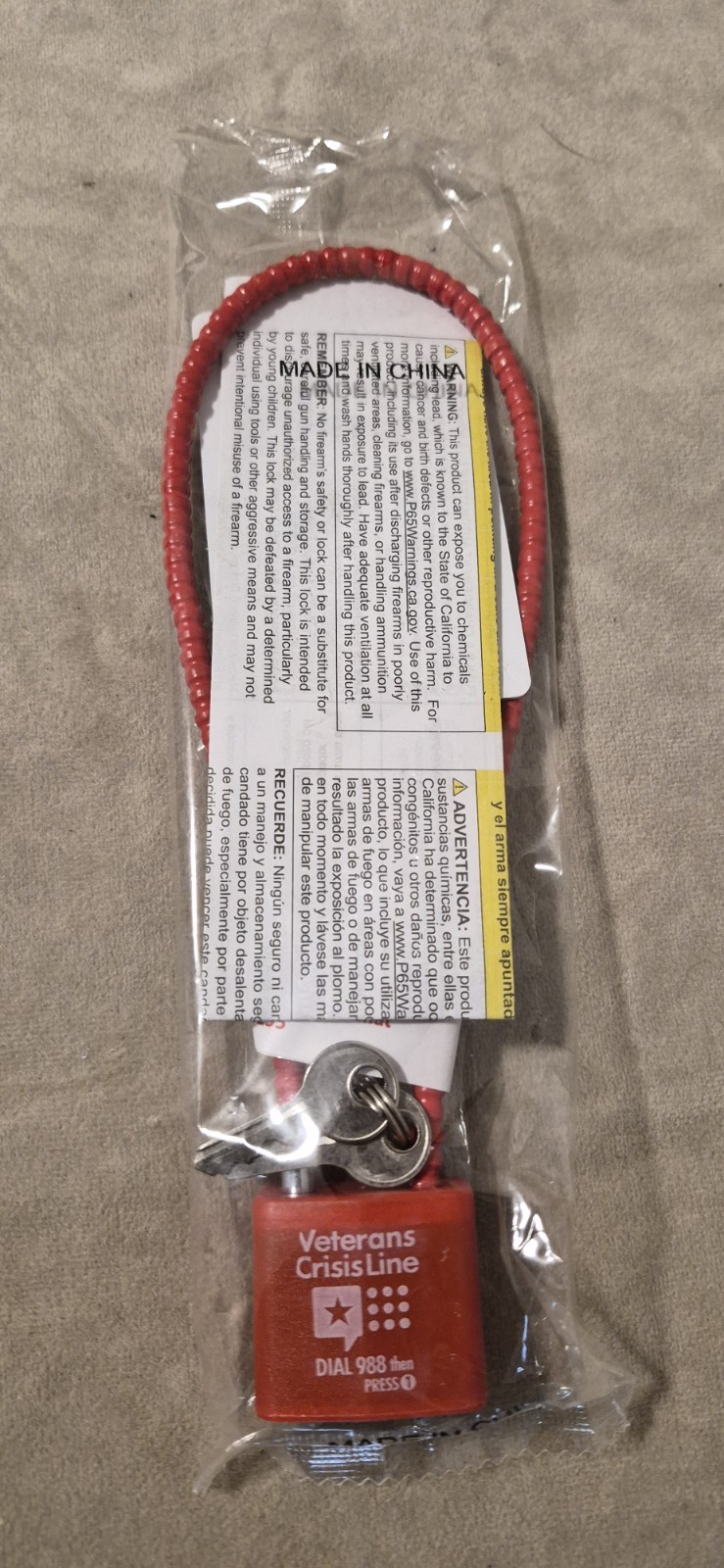 Safety Firearms Cable Lock