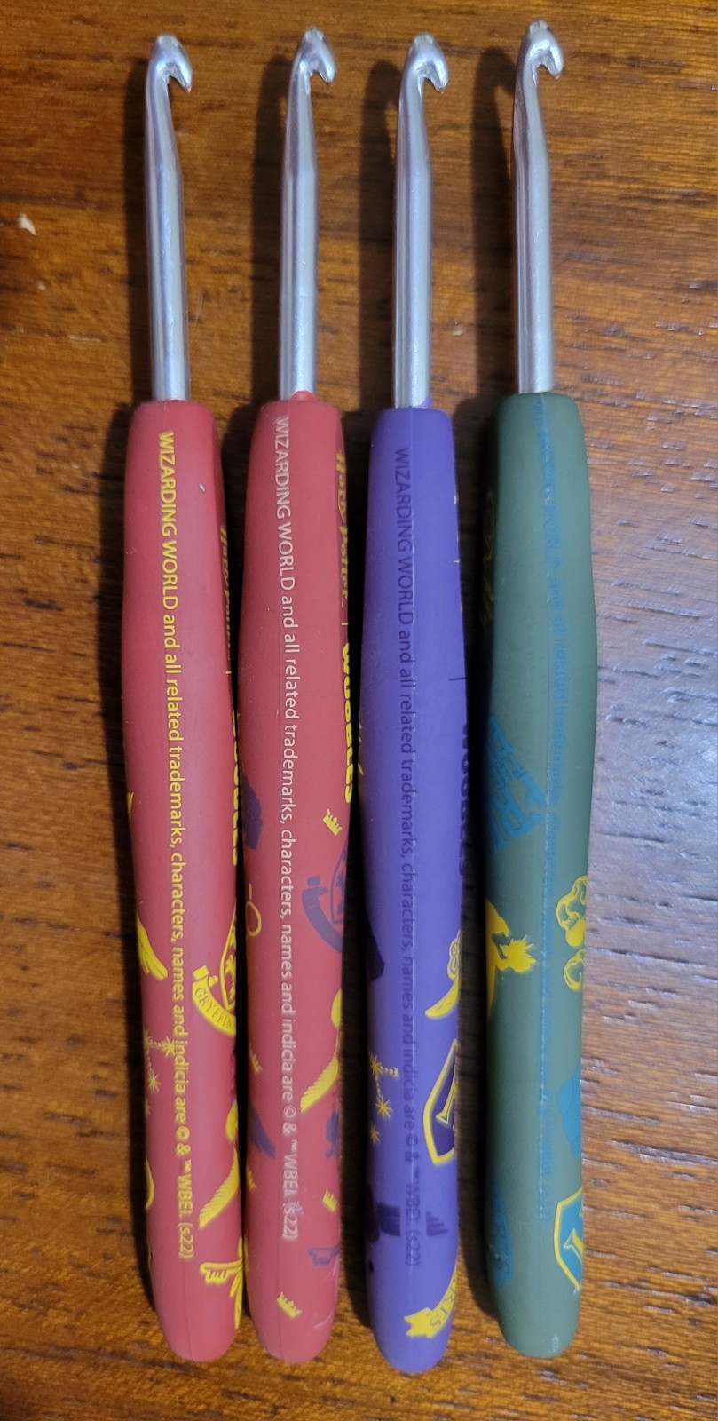 WOOBLES ~ 4 Crochet Hooks ~ Harry Potter, Gryffindor, Albus Dumbledore & Dobby