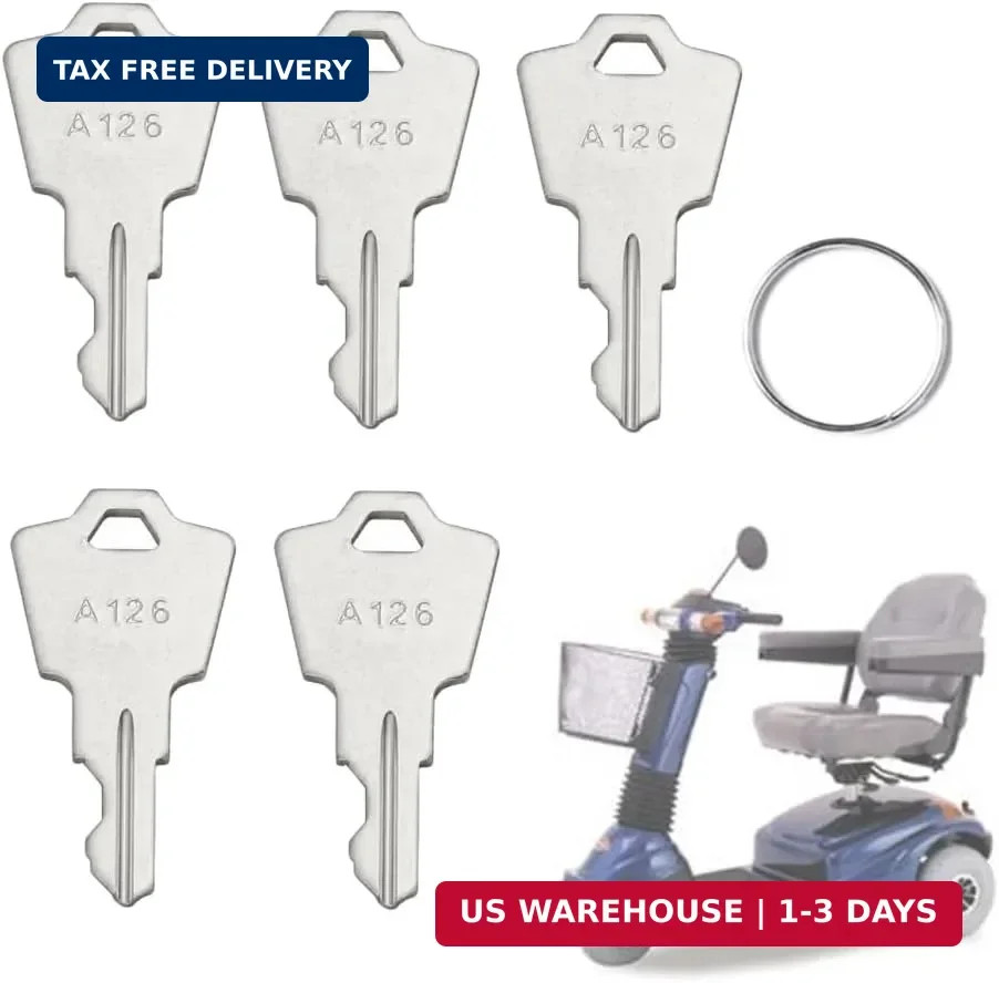 Replacement Keys for Pride Mobility Scooters, GoGo, Elite, Victory, Revo, Pursui