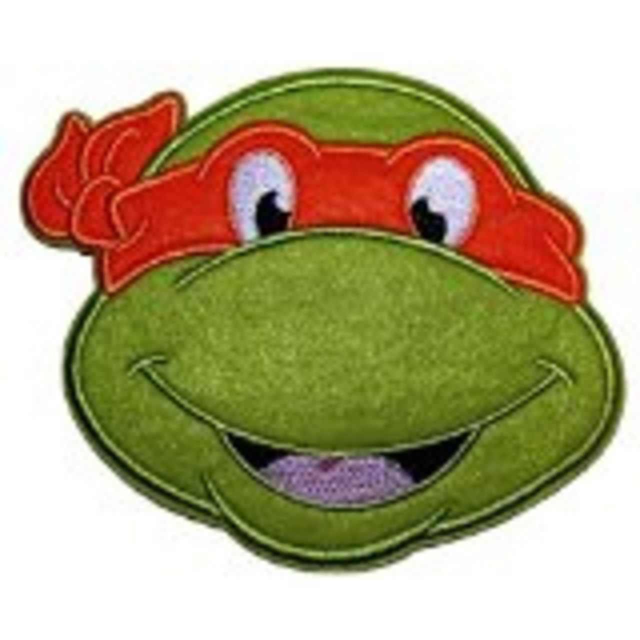Teenage Mutant Ninja Turtles RAPHAEL RED MASK Head Shot Large 5" Tall PATCH